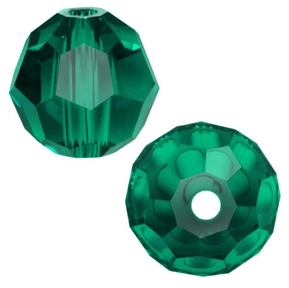 7283 100pcs Adabele Austrian 10mm Faceted Loose Round Crystal Beads Emerald